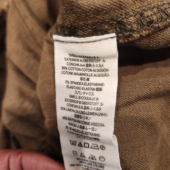 Free People Flared Hem olive green military jacket size medium - Picture 5 of 6